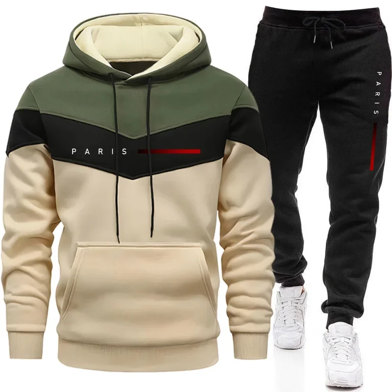 Winter Clothing Hoodie - Paris Fashion Men's Hoodies Set Daily