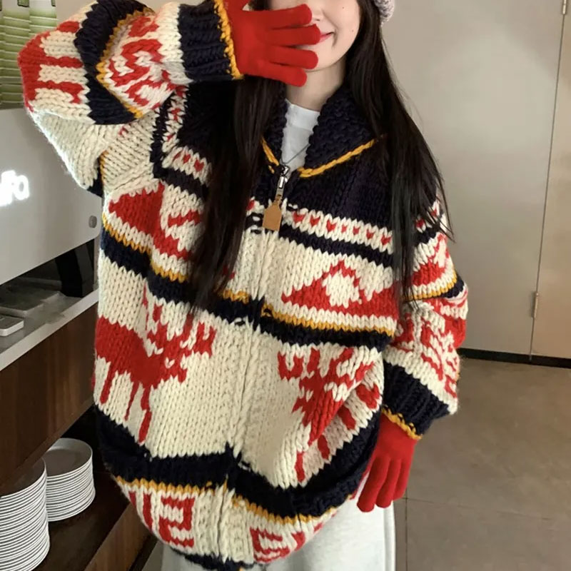 Christmas Vintage Elk Knitted  - Winter Clothing Colors review and price