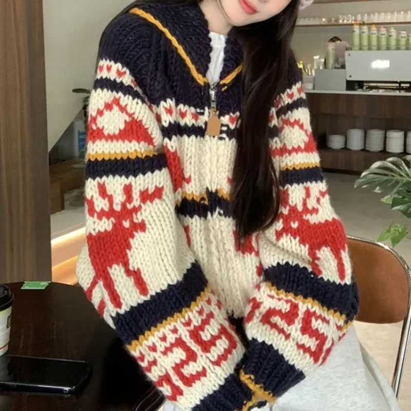 Christmas Vintage Elk Knitted  - Winter Clothing Colors review and price