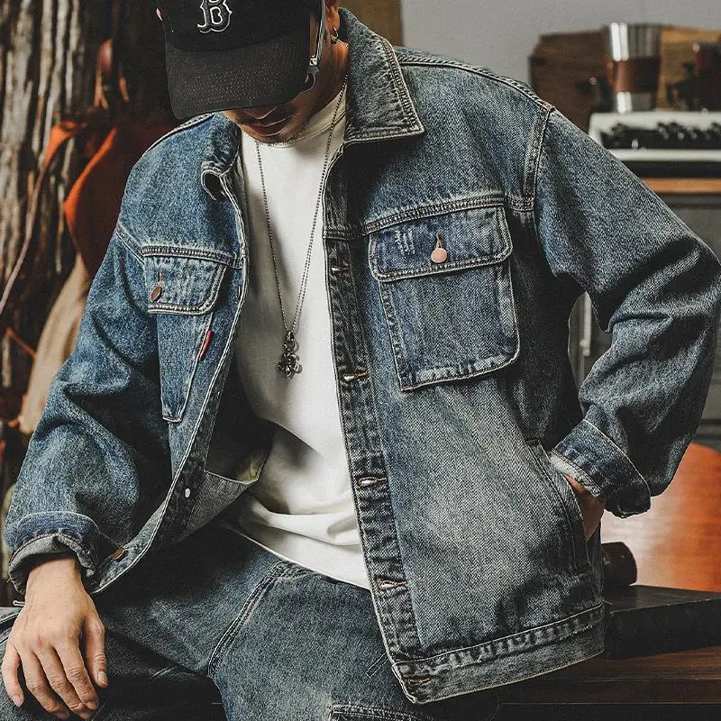 Trendy Loose Denim Jackets Man - Quality Winter Clothing Jacket review and price
