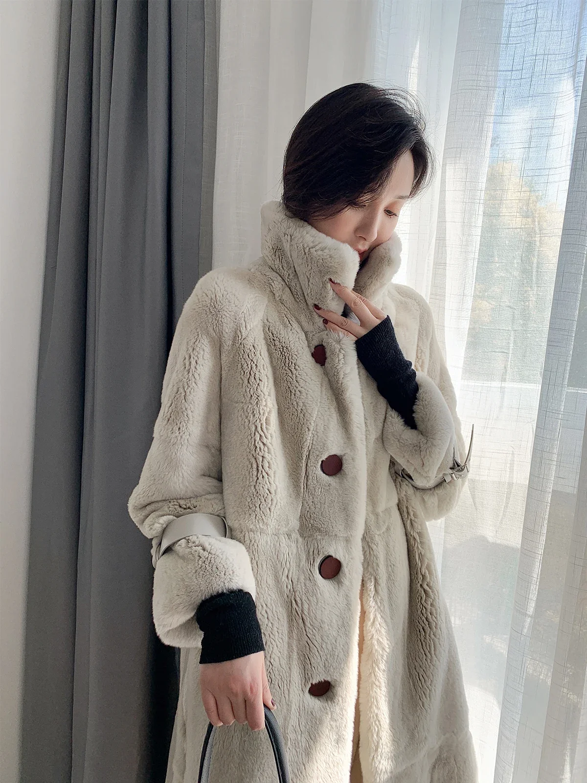 High Quality Real Rex Rabbit F - Quality Winter Clothing Jacket review and price