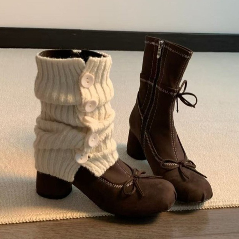 Bow High Heels Women Boots New - Winter Clothing Women'S review and price