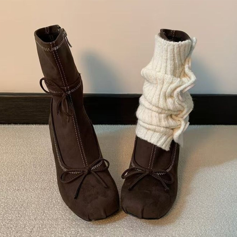 Bow High Heels Women Boots New - Winter Clothing Women'S review and price
