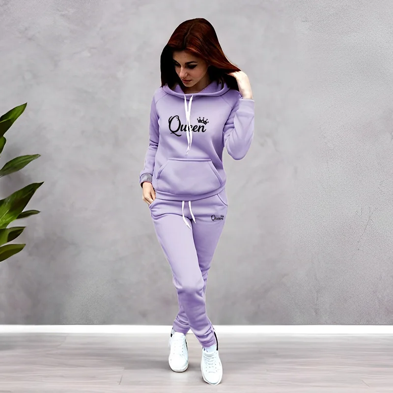 Womens Tracksuit Queen Letter  - Winter Clothing Women'S review and price