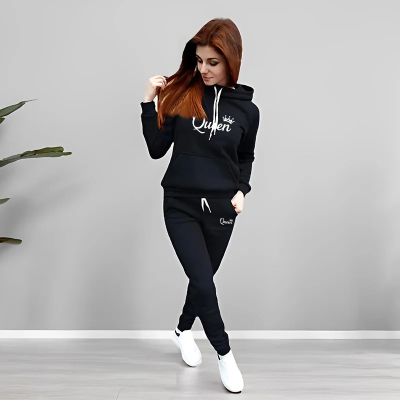 Womens Tracksuit Queen Letter  - Winter Clothing Women'S review and price
