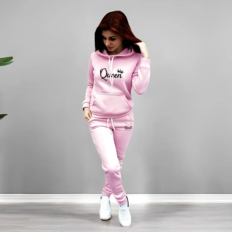 Womens Tracksuit Queen Letter  - Winter Clothing Women'S review and price