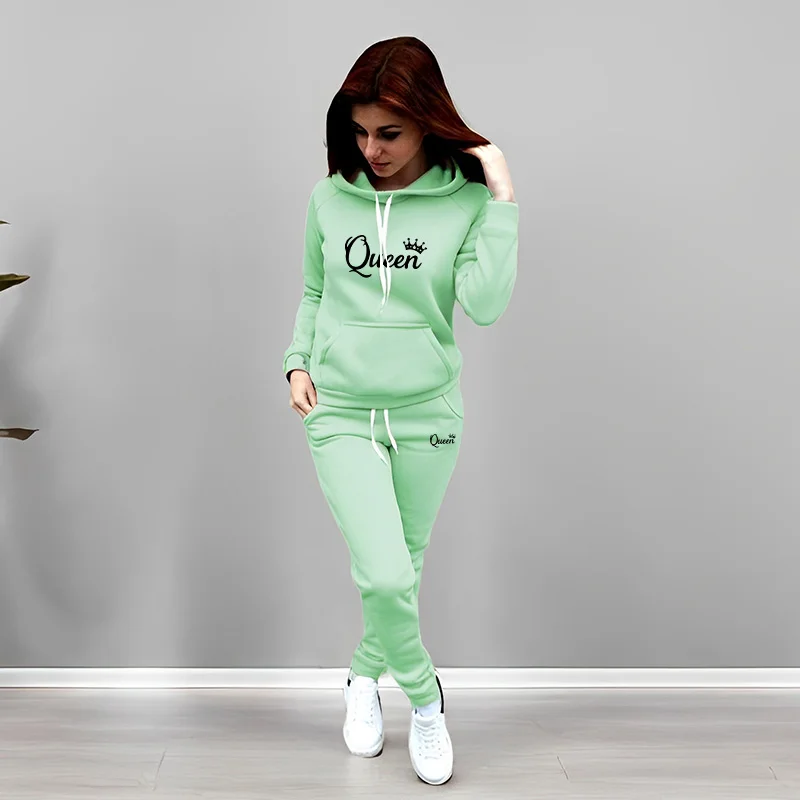 Womens Tracksuit Queen Letter  - Winter Clothing Women'S review and price
