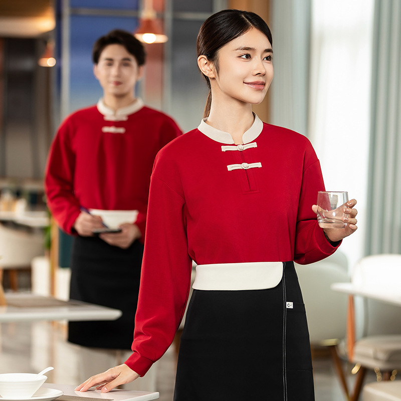 Chinese-style waiter sweatshir - Winter Clothing Companies review and price