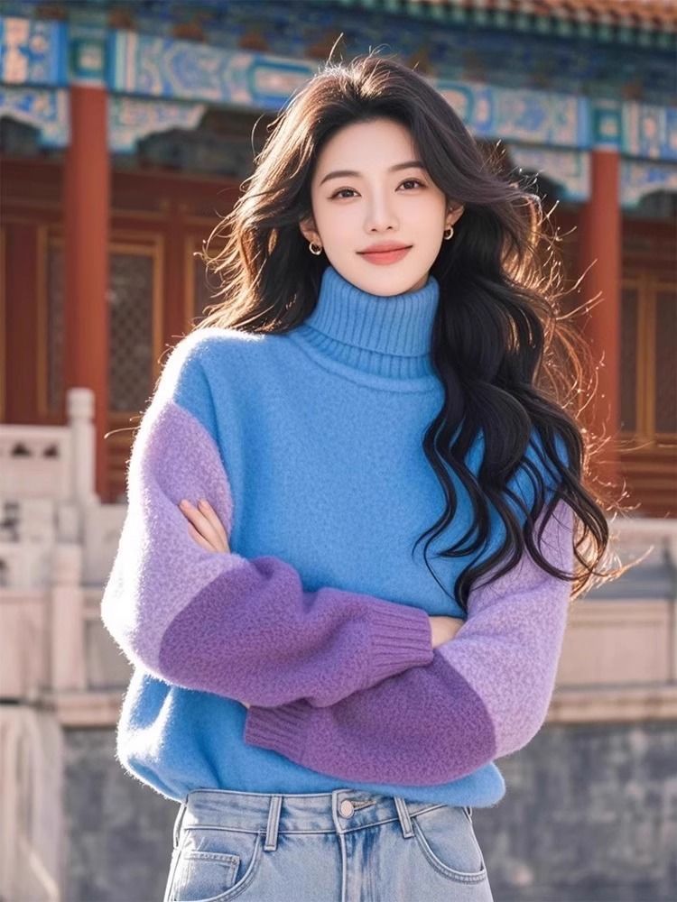 Stylish Contrasting Colors Spl - Winter Clothing Colors review and price