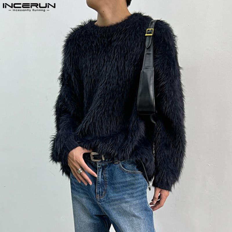 2023 Men Pullovers Solid Color - Winter Clothing Colors review and price