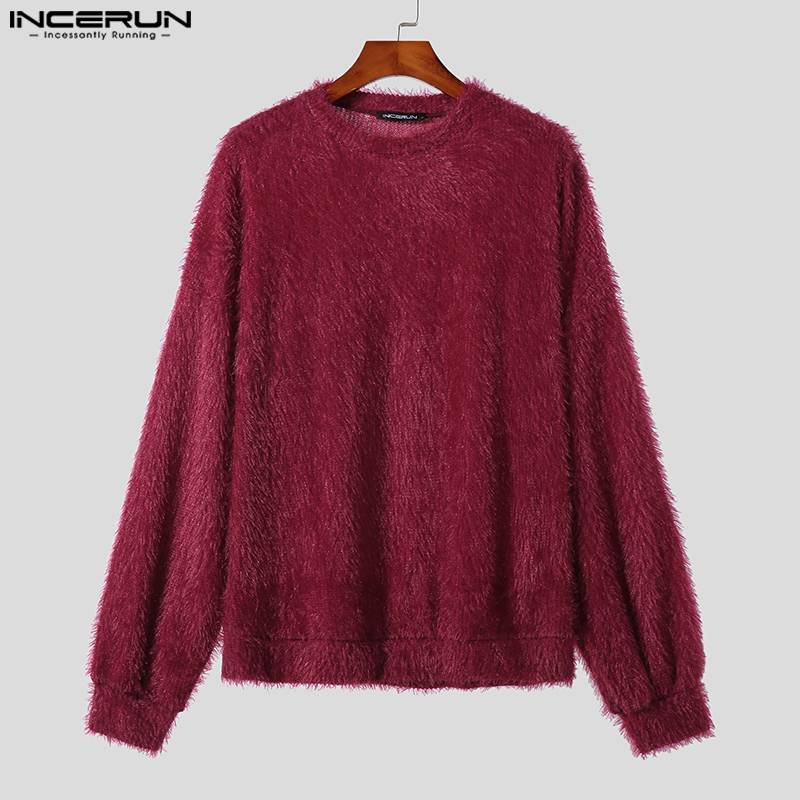 2023 Men Pullovers Solid Color - Winter Clothing Colors review and price